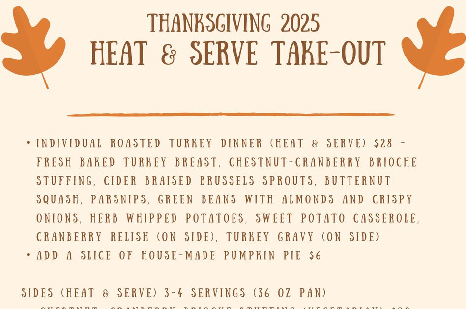 Thanksgiving Dinner Take-Out 2025